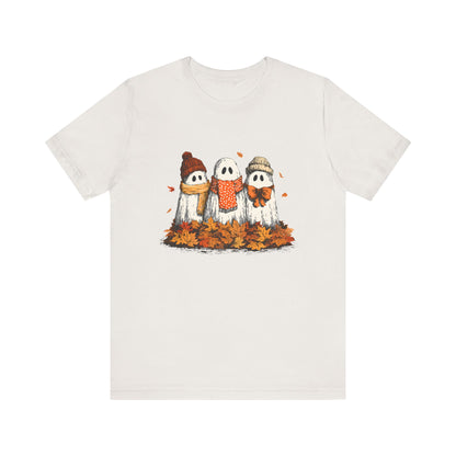 Cute Fall Ghosts Tee, Halloween T-Shirt, Ghost Graphic Tee - PopCultureByDesign36