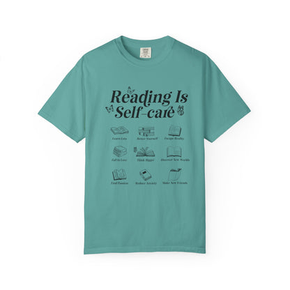 Book Lover Tee, Relaxation Vibes Shirt, Mindfulness Gift, Cozy Reading Top - PopCultureByDesign36