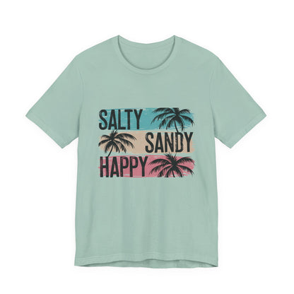 Salty Sandy Happy T-Shirt, Sandy Toes Salty Breeze Tee - PopCultureByDesign36
