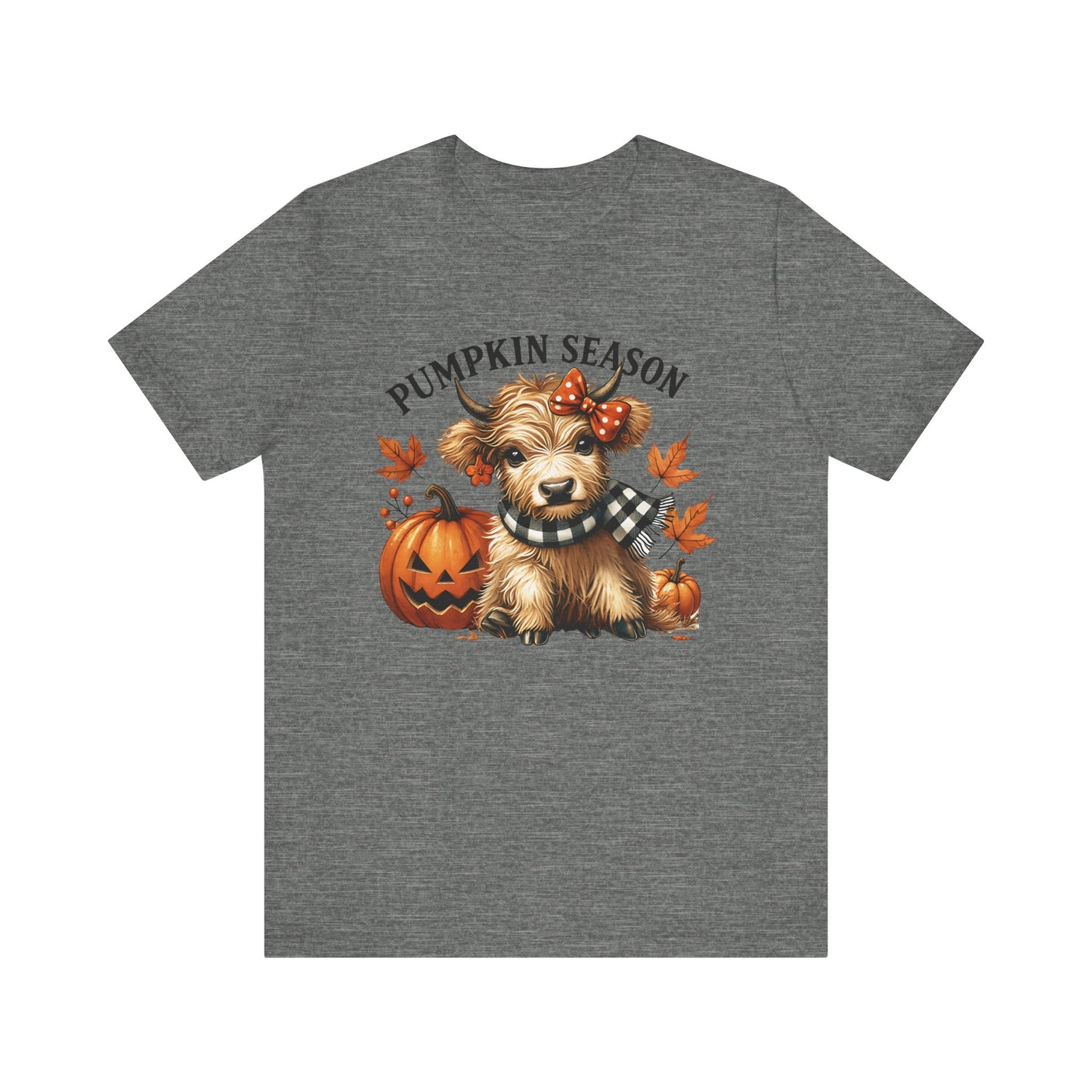 Pumpkin season, cute highland cow, baby cow shirt, Cute Cow shirt - PopCultureByDesign36