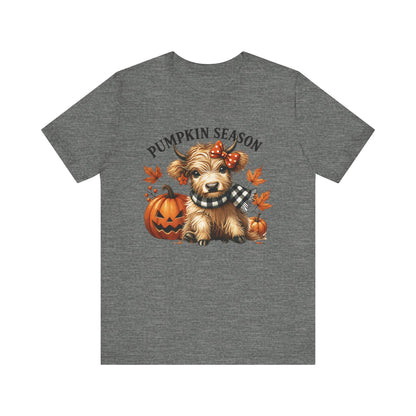 Pumpkin season, cute highland cow, baby cow shirt, Cute Cow shirt - PopCultureByDesign36