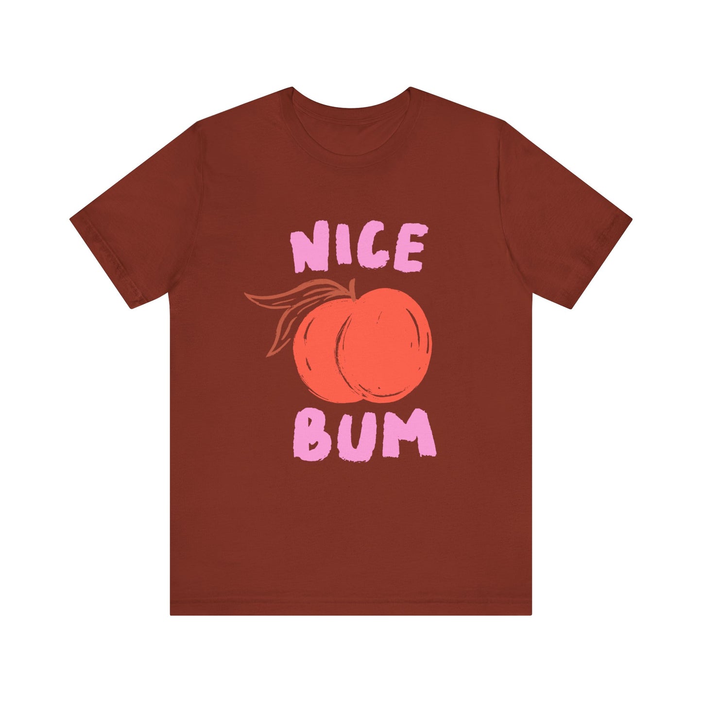 Nice Bum Peach Shirt, Cute Fruit Graphic T-Shirt, Food Lover Tee - PopCultureByDesign36