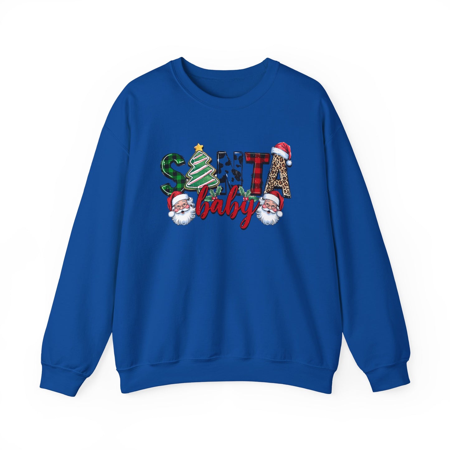 Santa Baby Sweatshirt, Merry Christmas Sweater, Retro Santa Sweatshirt - PopCultureByDesign36