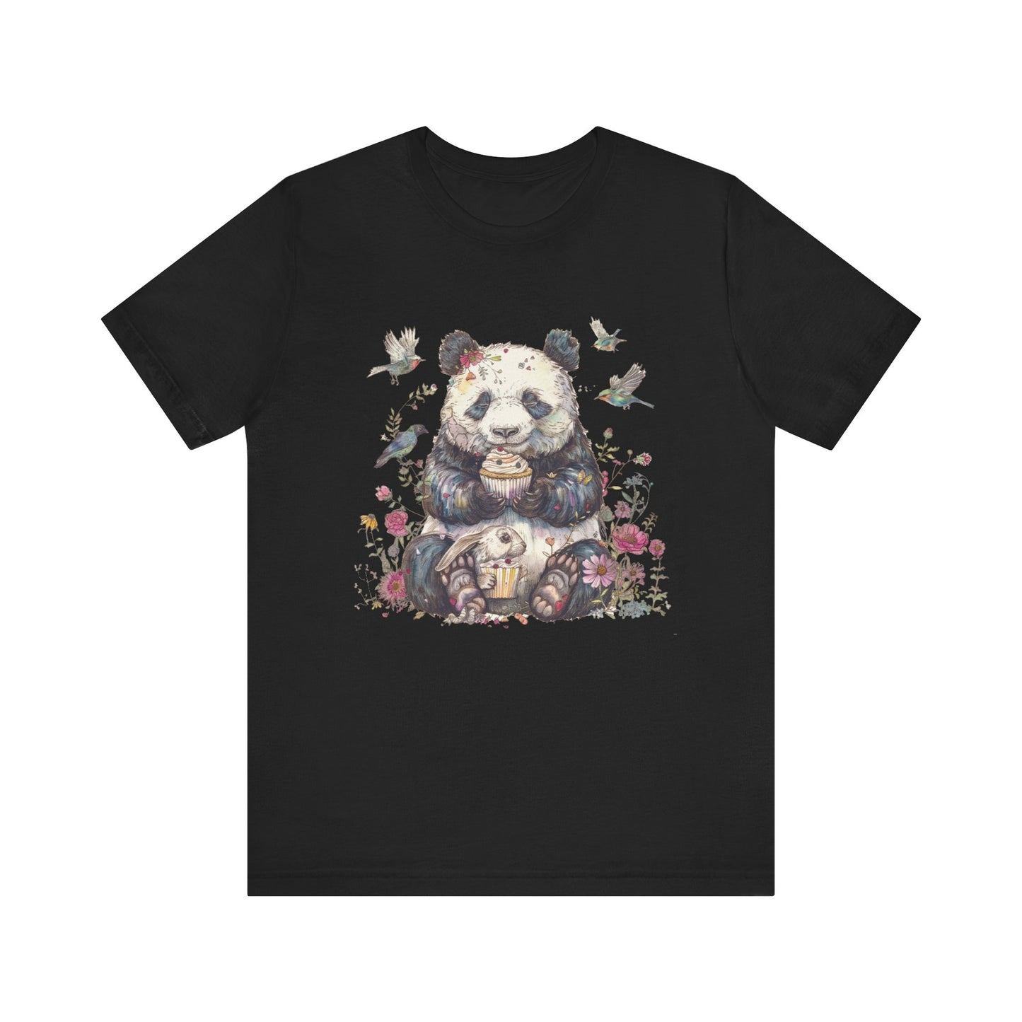 Cute Panda Eating Cupcake Shirt, Panda Tshirt Girls, Panda Lover Shirt - PopCultureByDesign36