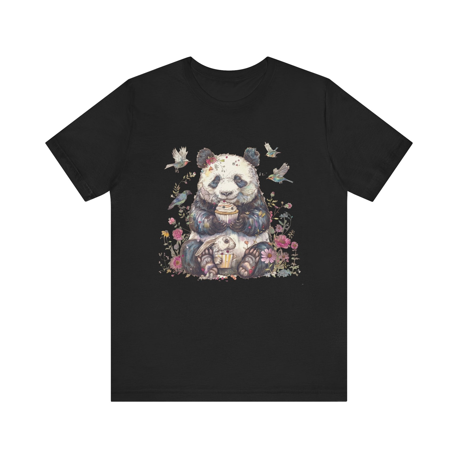 Cute Panda Eating Cupcake Shirt, Panda Tshirt Girls, Panda Lover Shirt - PopCultureByDesign36