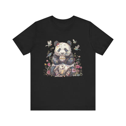 Cute Panda Eating Cupcake Shirt, Panda Tshirt Girls, Panda Lover Shirt - PopCultureByDesign36
