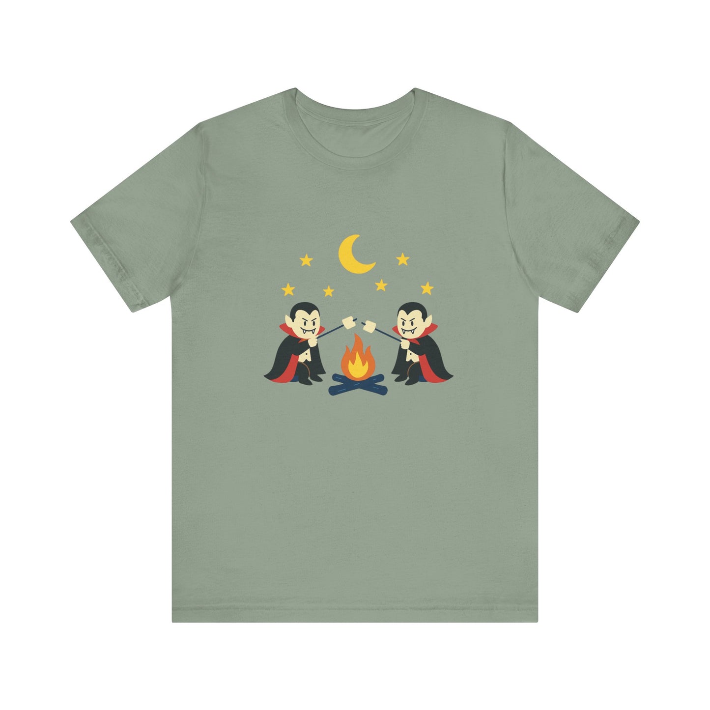 Camping Dracula Tee, Halloween Shirt, Spooky Camping Top - PopCultureByDesign36