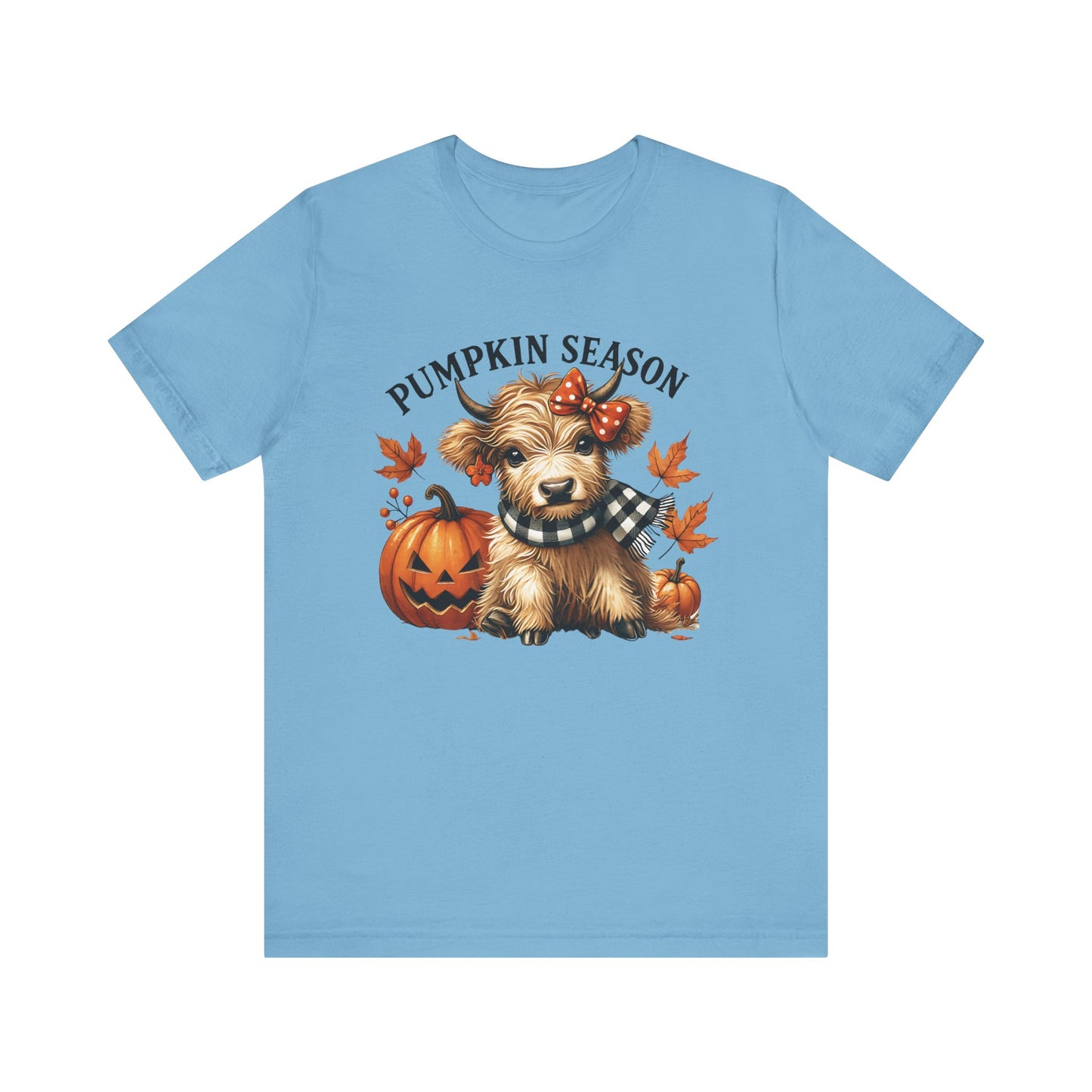 Pumpkin season, cute highland cow, baby cow shirt, Cute Cow shirt - PopCultureByDesign36