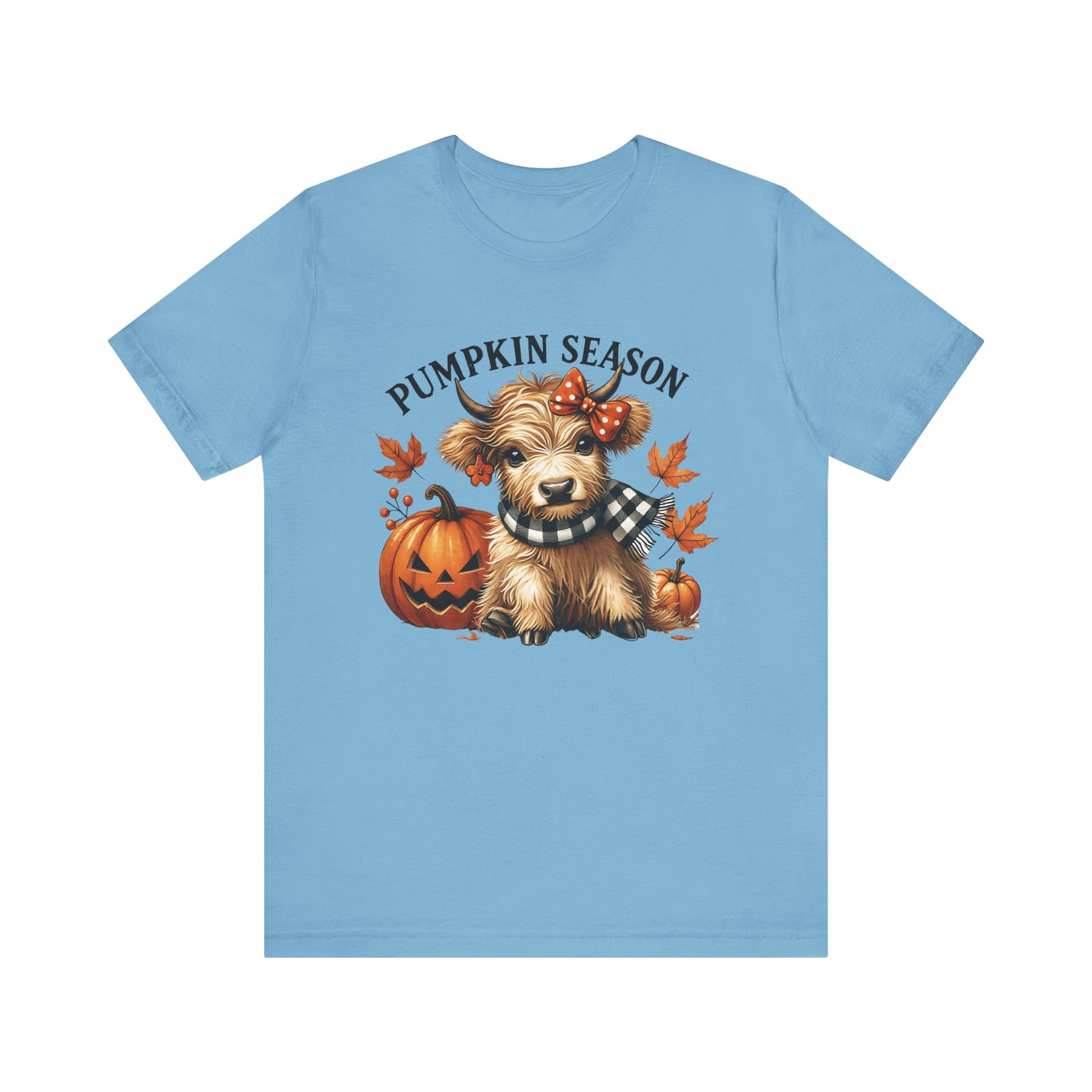 Pumpkin season, cute highland cow, baby cow shirt, Cute Cow shirt - PopCultureByDesign36