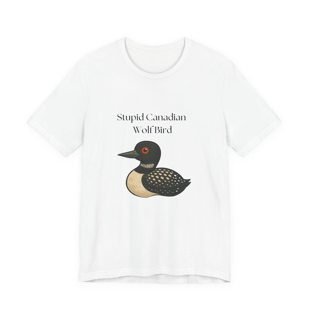 Funny Hockey Shirt — "Stupid Canadian Wolf Bird" Tee by PopCultureByDesign36