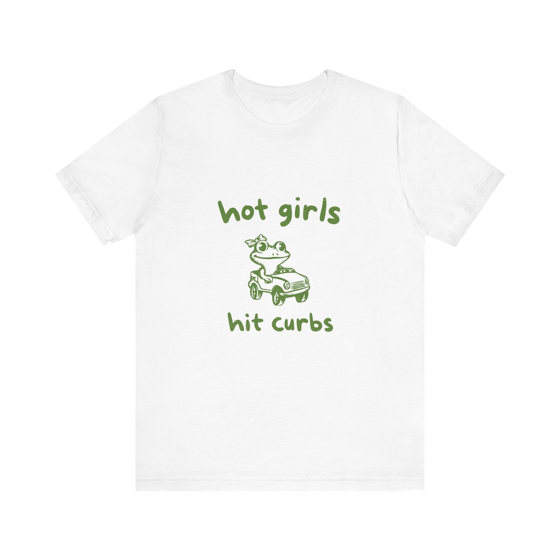 Hot Girls Hit Curbs Shirt, Funny Meme Graphic Tee, Y2K Vintage Humor - PopCultureByDesign36