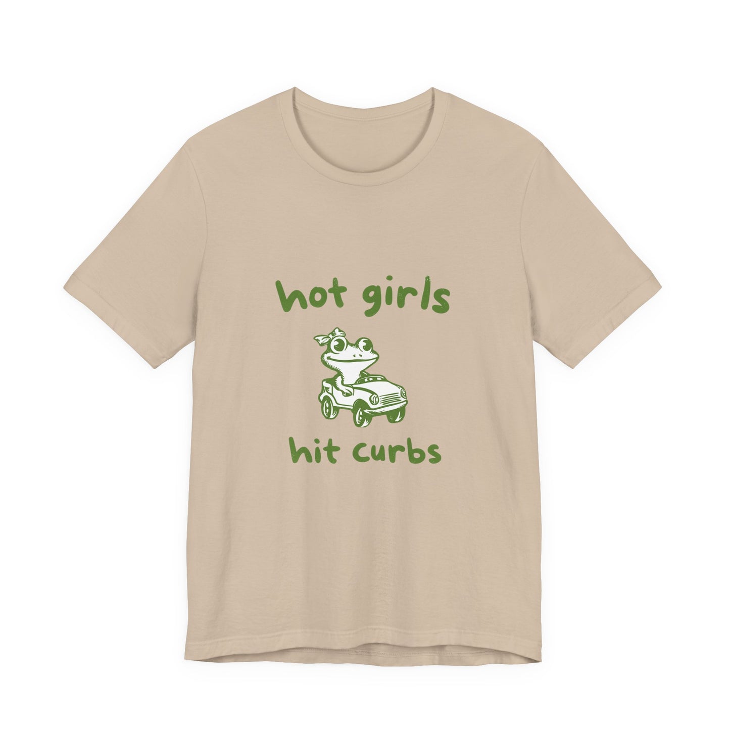Hot Girls Hit Curbs Shirt, Funny Meme Graphic Tee, Y2K Vintage Humor - PopCultureByDesign36