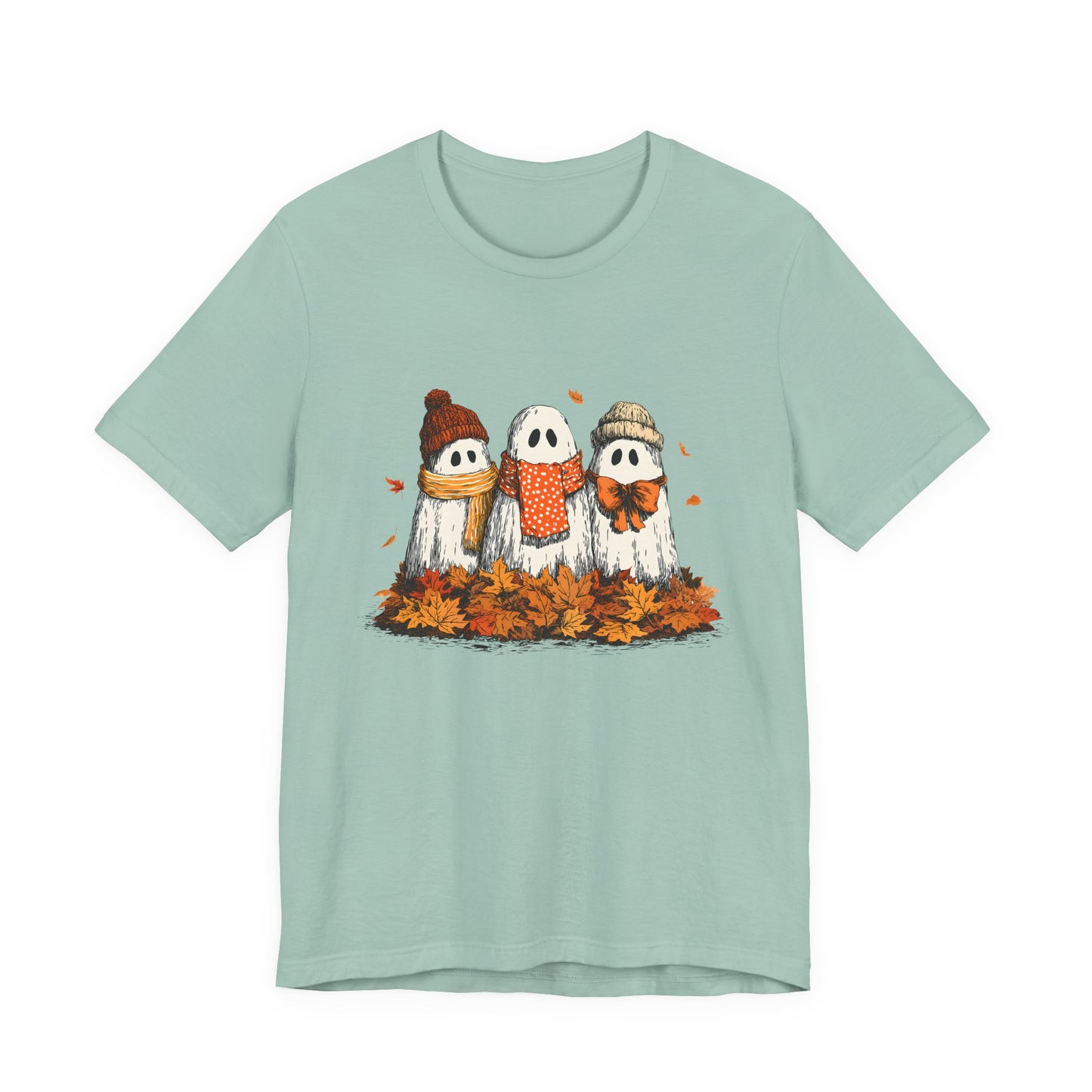 Cute Fall Ghosts Tee, Halloween T-Shirt, Ghost Graphic Tee - PopCultureByDesign36