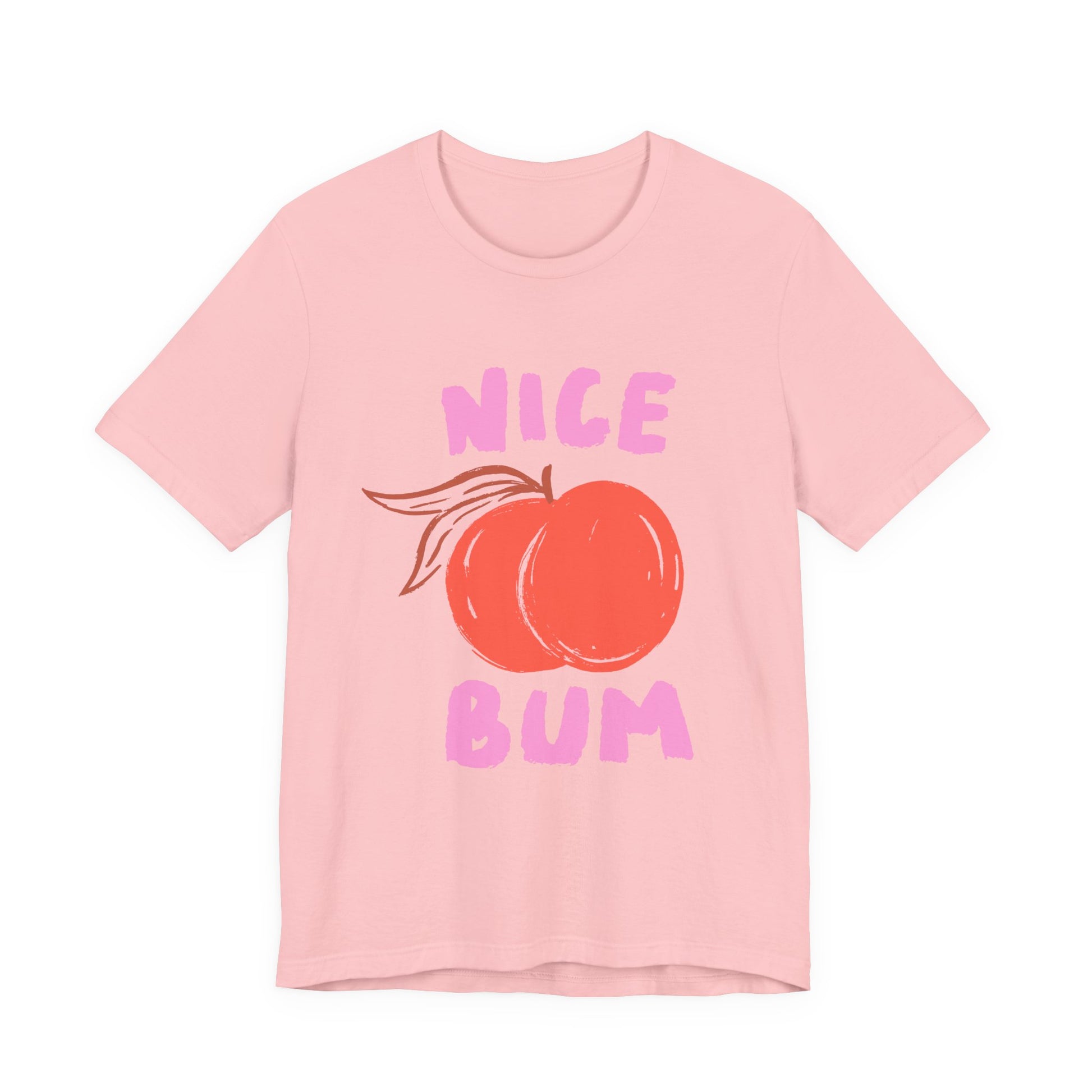 Nice Bum Peach Shirt, Cute Fruit Graphic T-Shirt, Food Lover Tee - PopCultureByDesign36