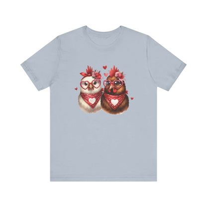 Valentines Day Farm Chickens Shirt, Valentine Farm Shirt, Chicken Shirt - PopCultureByDesign36