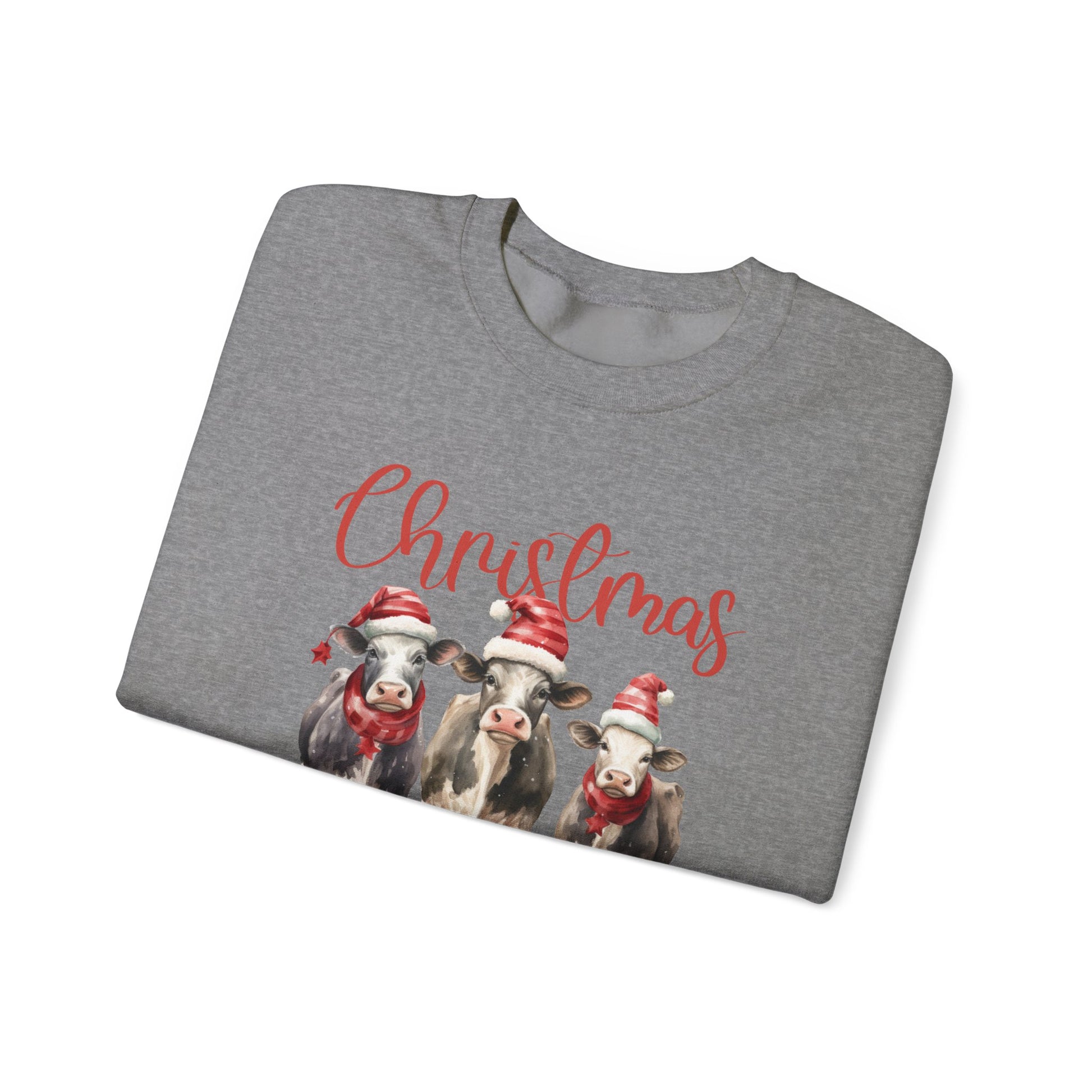 Christmas In The Barn, Cute Cow Christmas shirt, Country Farm Christmas Sweatshirt - PopCultureByDesign36