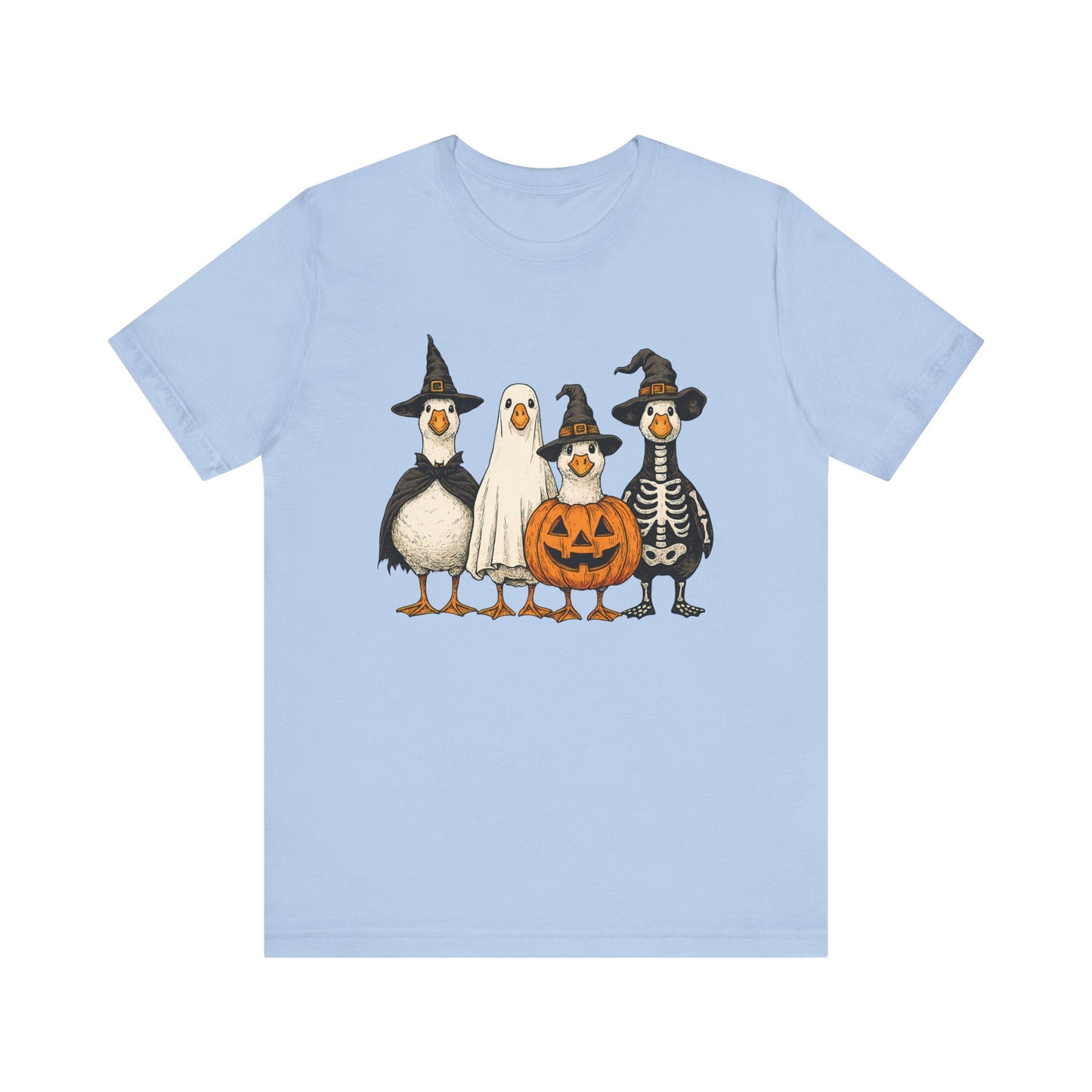 Duck Halloween Tee, Funny Halloween Duck Shirt, Quirky Bird Top - PopCultureByDesign36