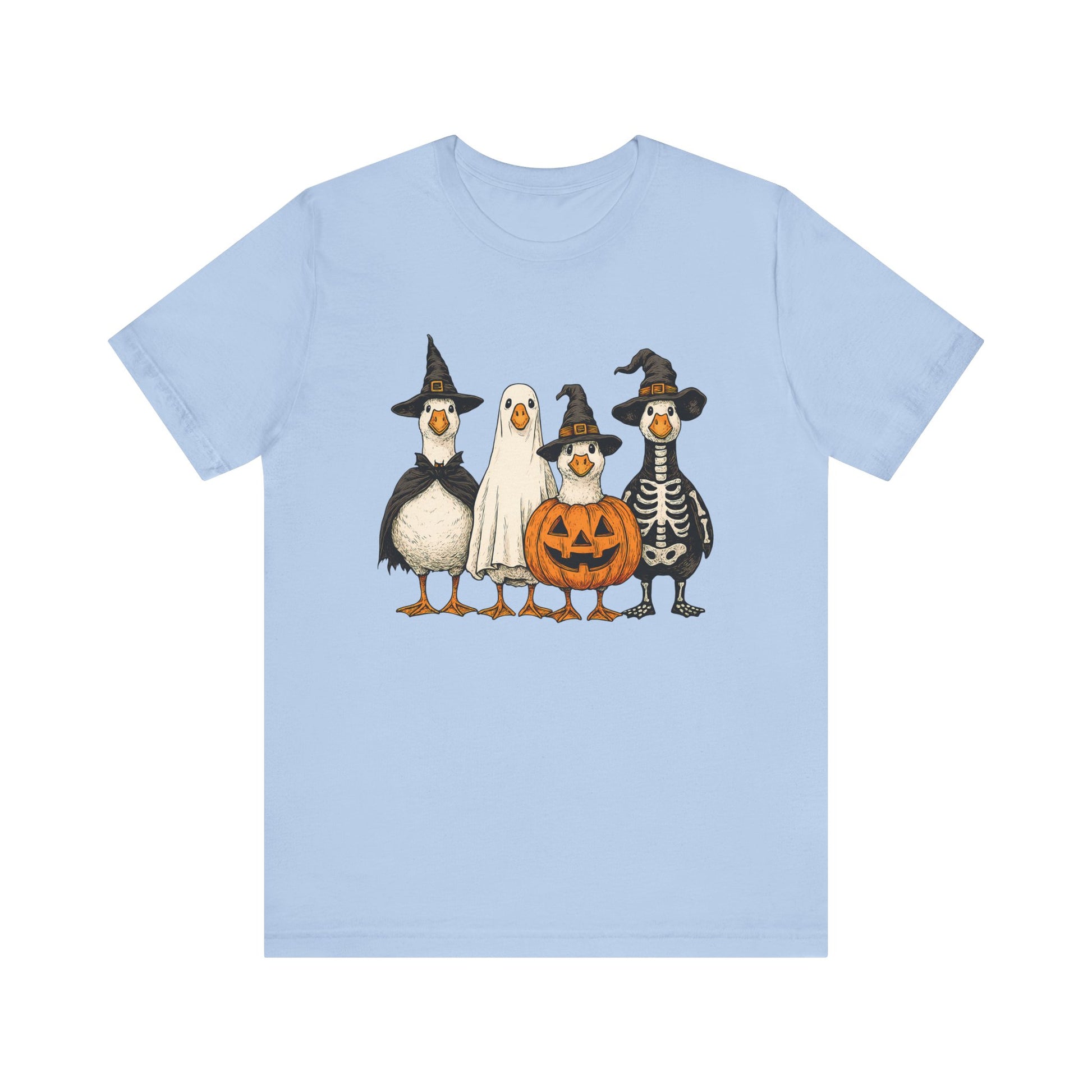 Duck Halloween Tee, Funny Halloween Duck Shirt, Quirky Bird Top - PopCultureByDesign36