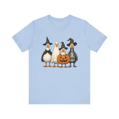 Duck Halloween Tee, Funny Halloween Duck Shirt, Quirky Bird Top - PopCultureByDesign36