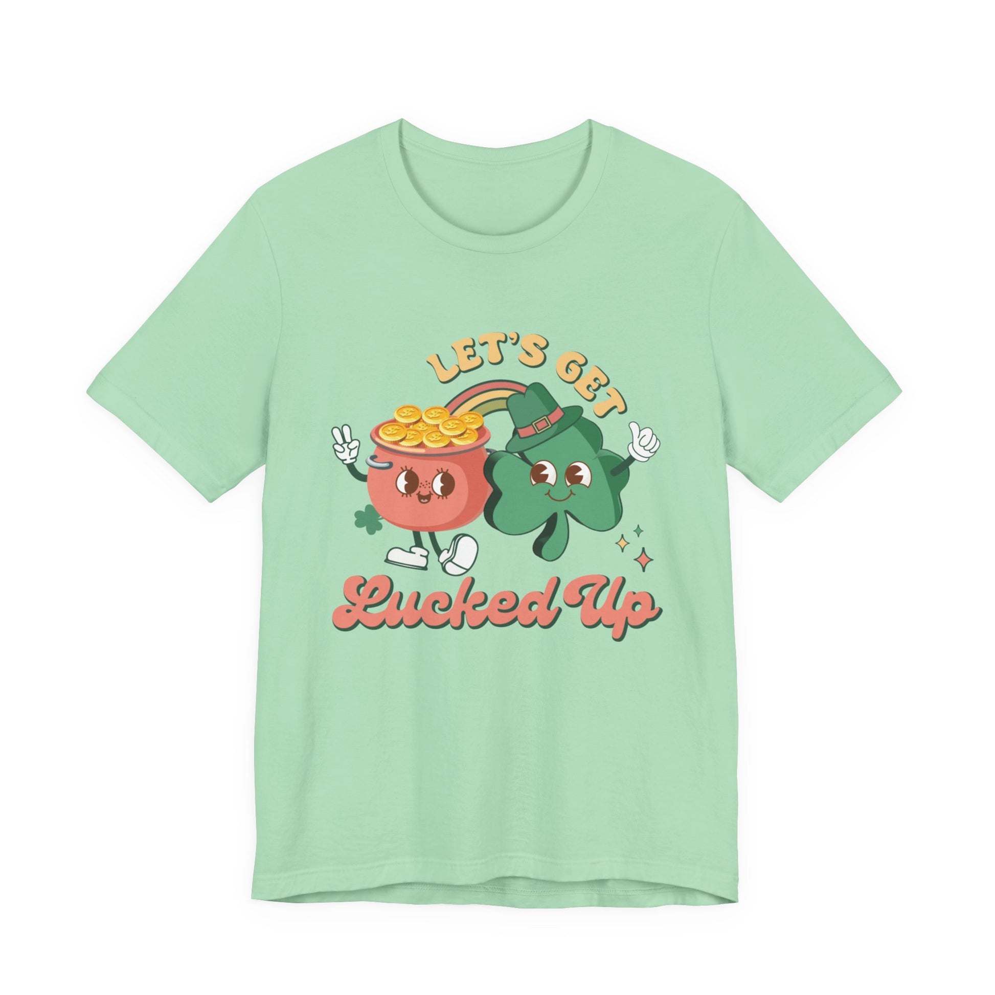 Let's Get Lucked Up Shirt, St Patrick's Day Tee, Irish Shamrock Tee - PopCultureByDesign36