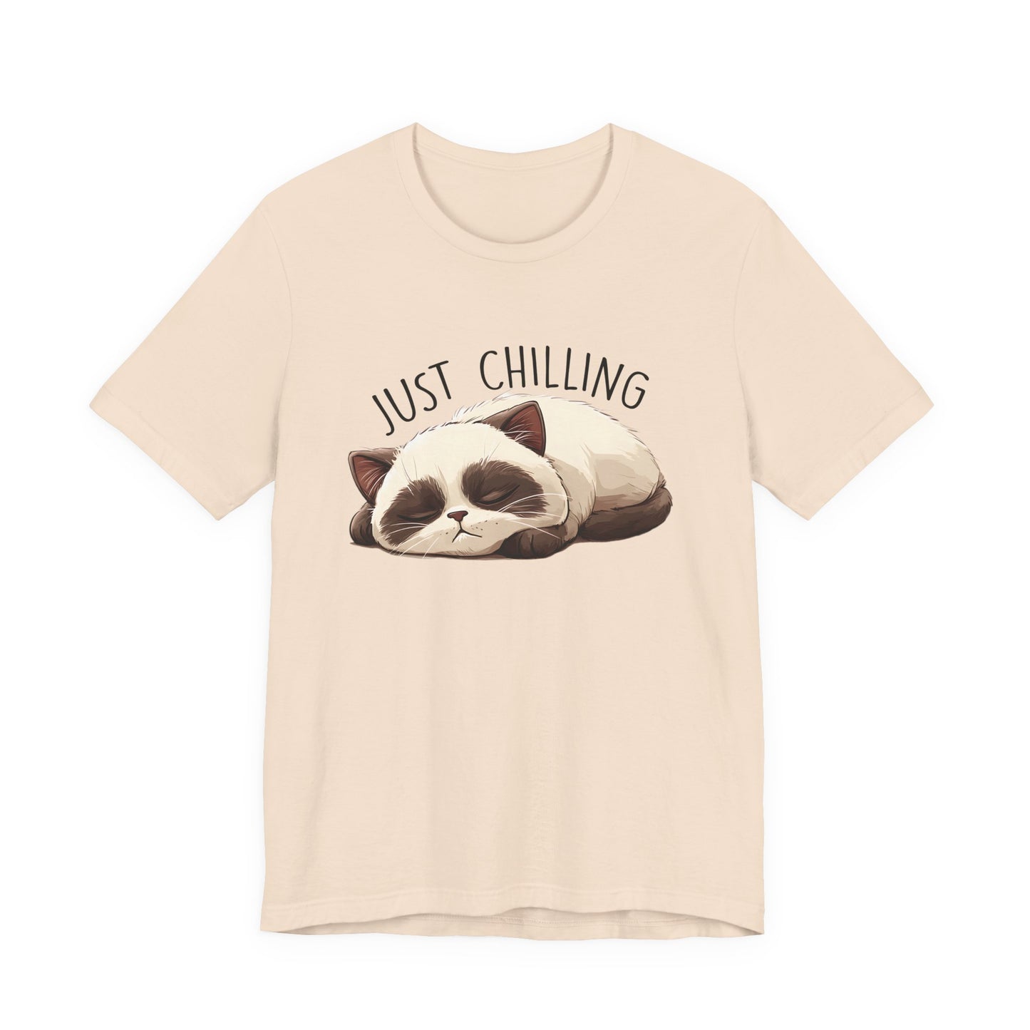 Just Chilling, Lazy Cat Shirt, Cute Cat Shirt, Cat Lover Gift, Funny Cat Shirt - PopCultureByDesign36