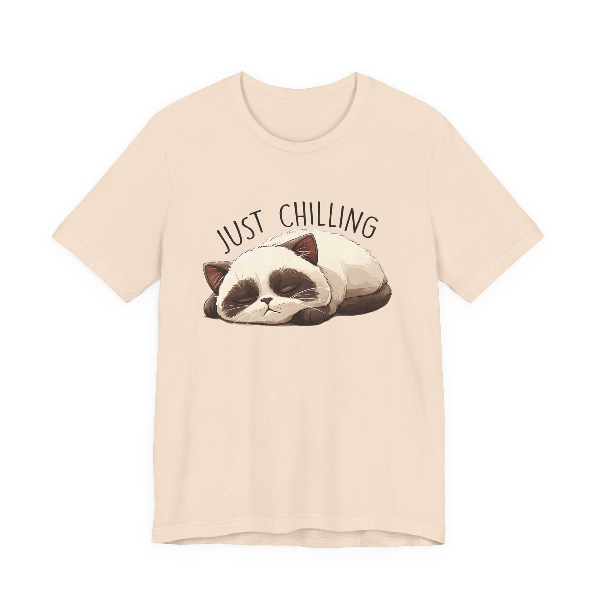 Just Chilling, Lazy Cat Shirt, Cute Cat Shirt, Cat Lover Gift, Funny Cat Shirt - PopCultureByDesign36