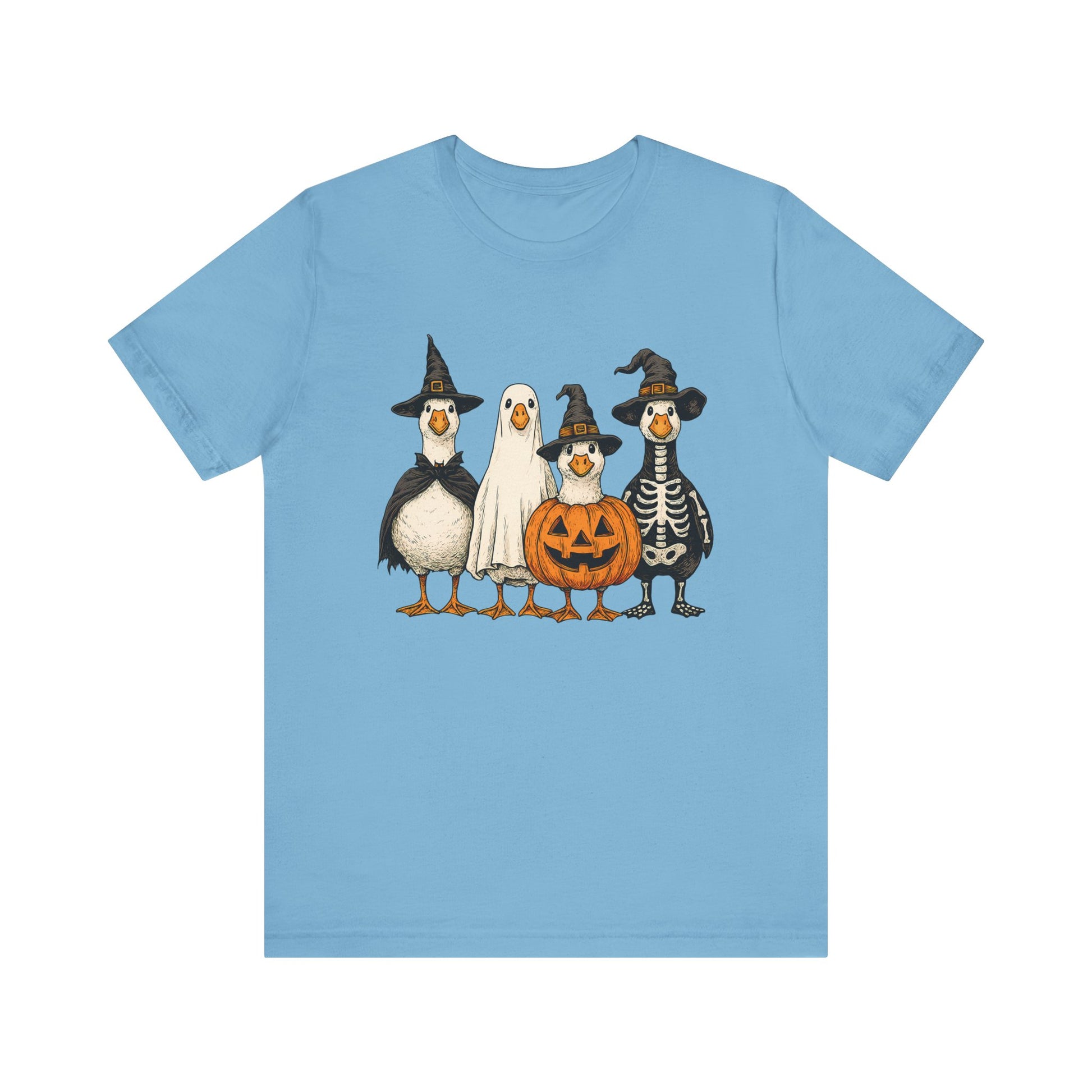 Duck Halloween Tee, Funny Halloween Duck Shirt, Quirky Bird Top - PopCultureByDesign36