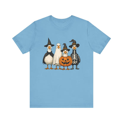Duck Halloween Tee, Funny Halloween Duck Shirt, Quirky Bird Top - PopCultureByDesign36
