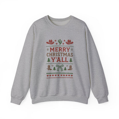 Country Christmas Sweatshirt, Western Holiday Crewneck, Ranch Winter Sweater, Cozy Xmas Jumper, Festive Cowgirl Pullover, Yeehaw vibes