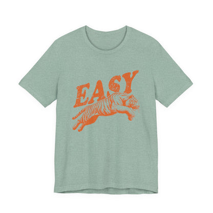 Easy Orange Tiger Shirt, Retro Boho Tee, Hippie Clothes, Indie Shirt - PopCultureByDesign36