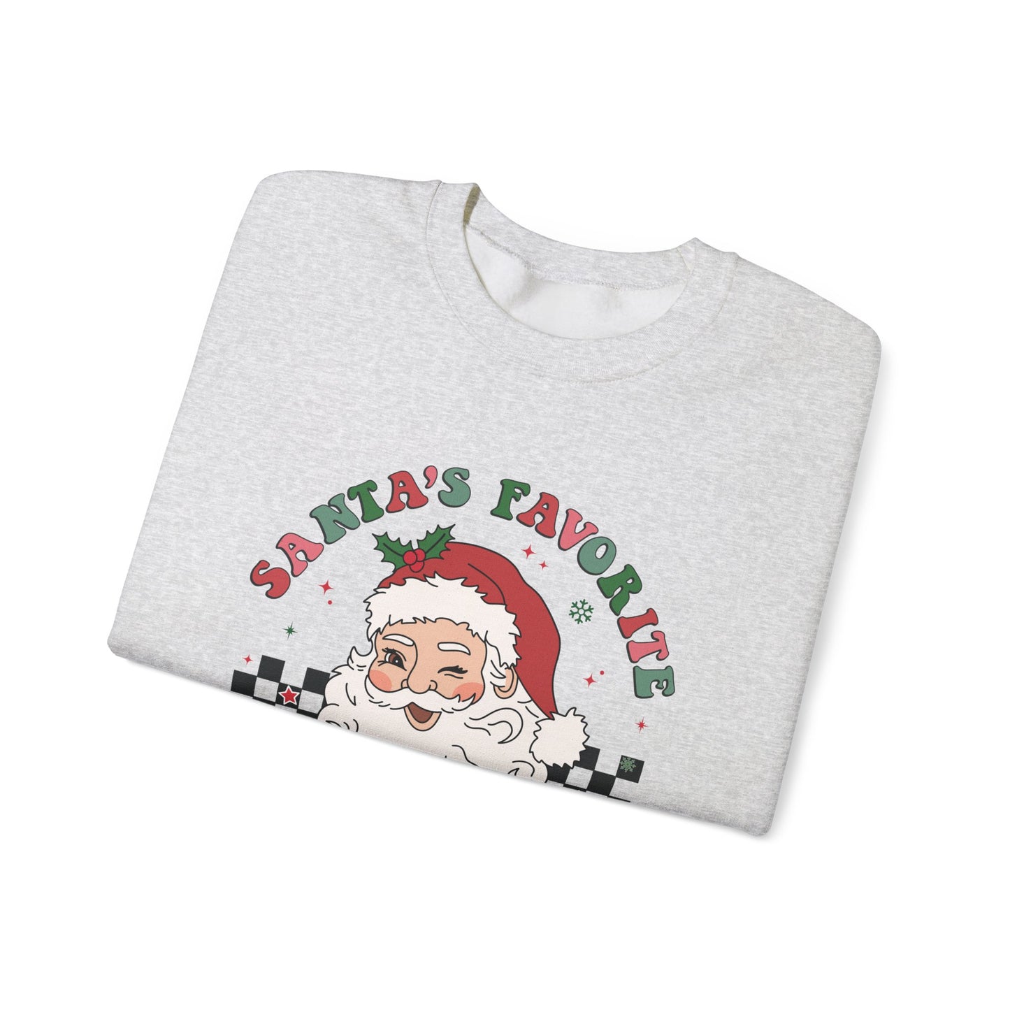 Santas Favorite Lunch Lady, Retro Santa Sweatshirt, Cute School Santa - PopCultureByDesign36