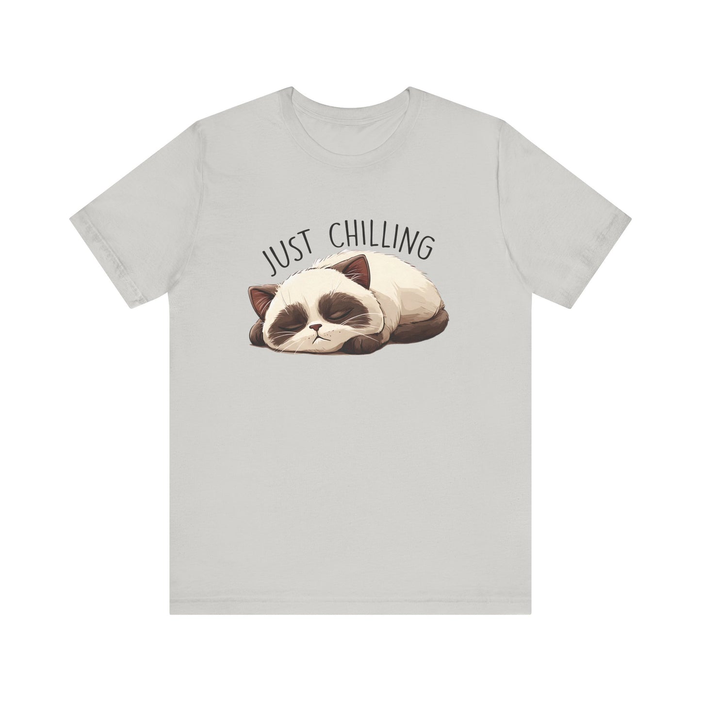 Just Chilling, Lazy Cat Shirt, Cute Cat Shirt, Cat Lover Gift, Funny Cat Shirt - PopCultureByDesign36