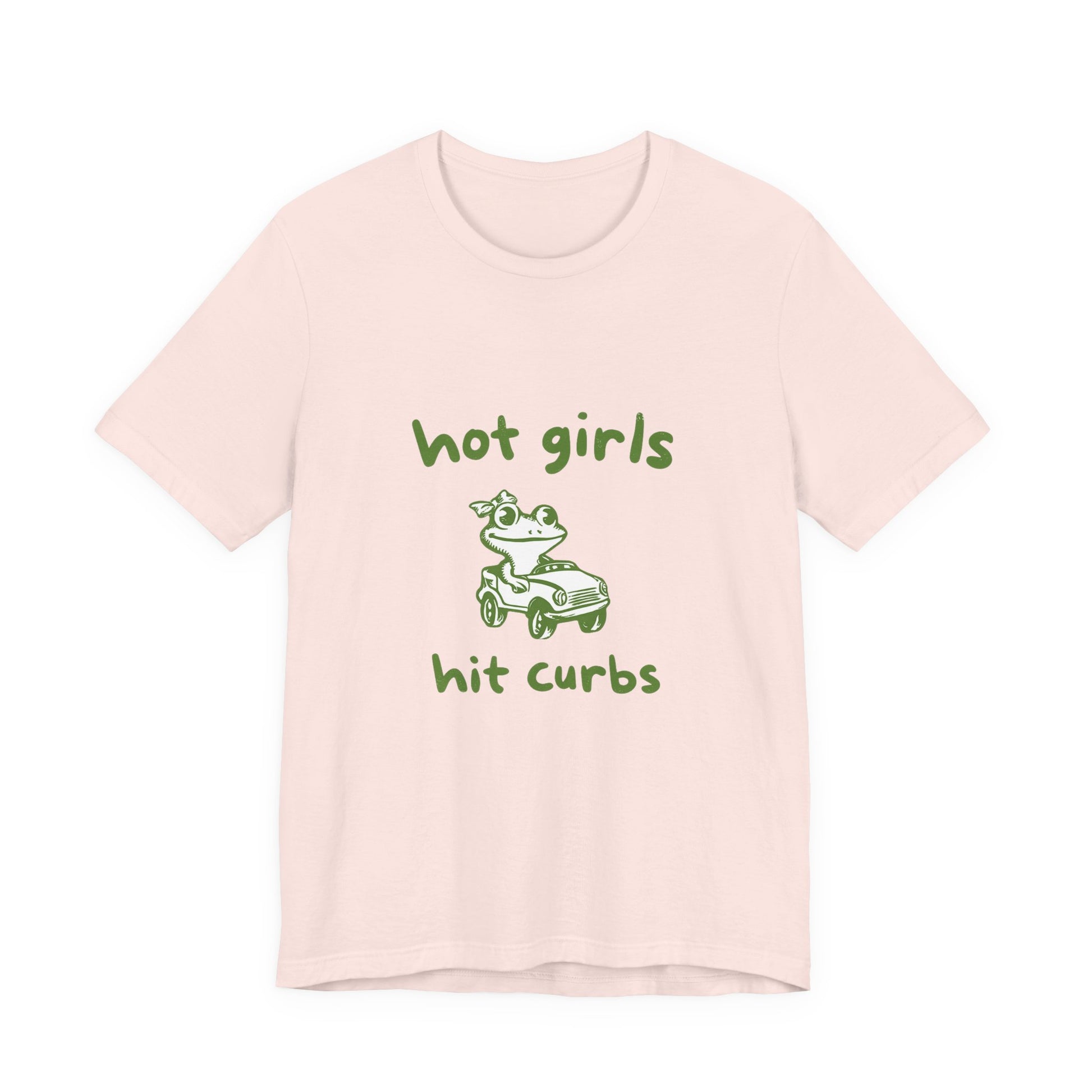 Hot Girls Hit Curbs Shirt, Funny Meme Graphic Tee, Y2K Vintage Humor - PopCultureByDesign36