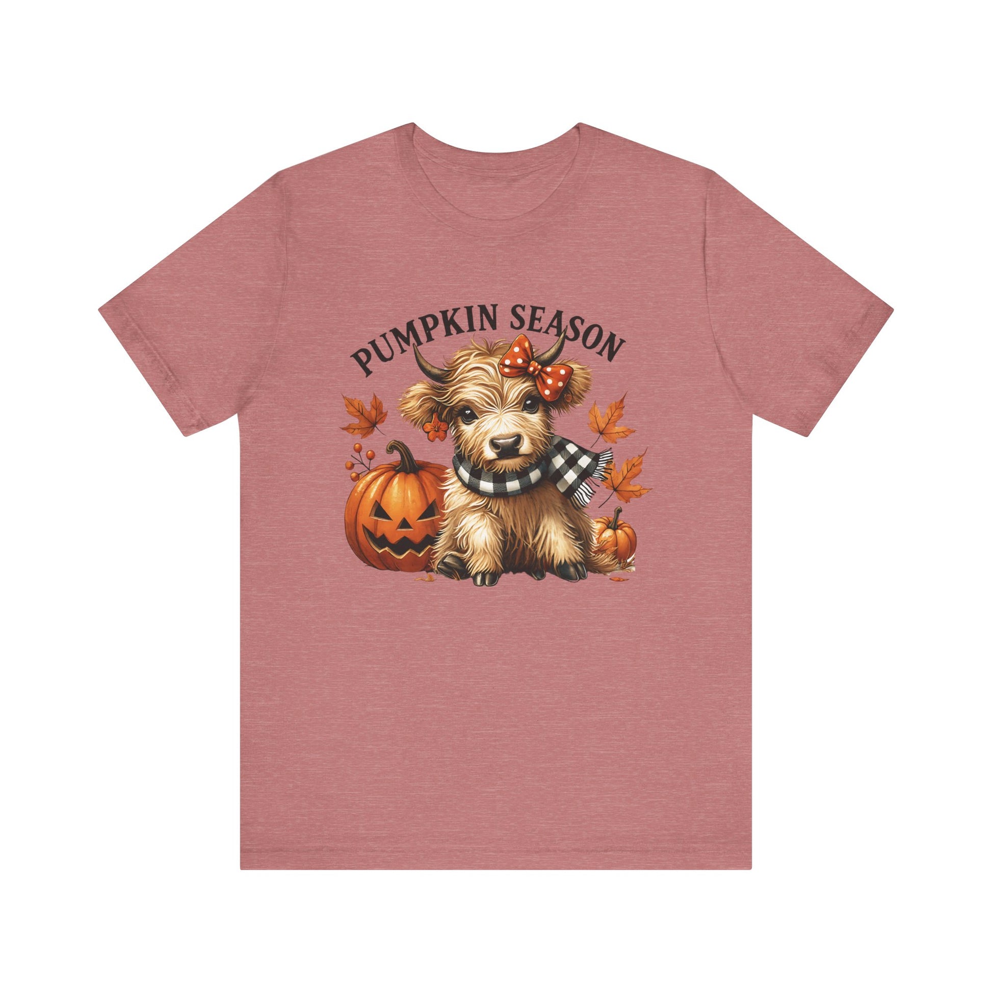 Pumpkin season, cute highland cow, baby cow shirt, Cute Cow shirt - PopCultureByDesign36