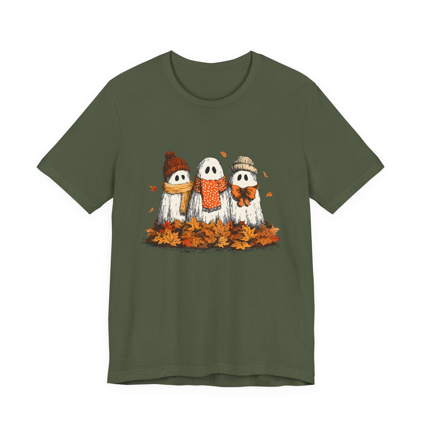 Cute Fall Ghosts Tee, Halloween T-Shirt, Ghost Graphic Tee - PopCultureByDesign36