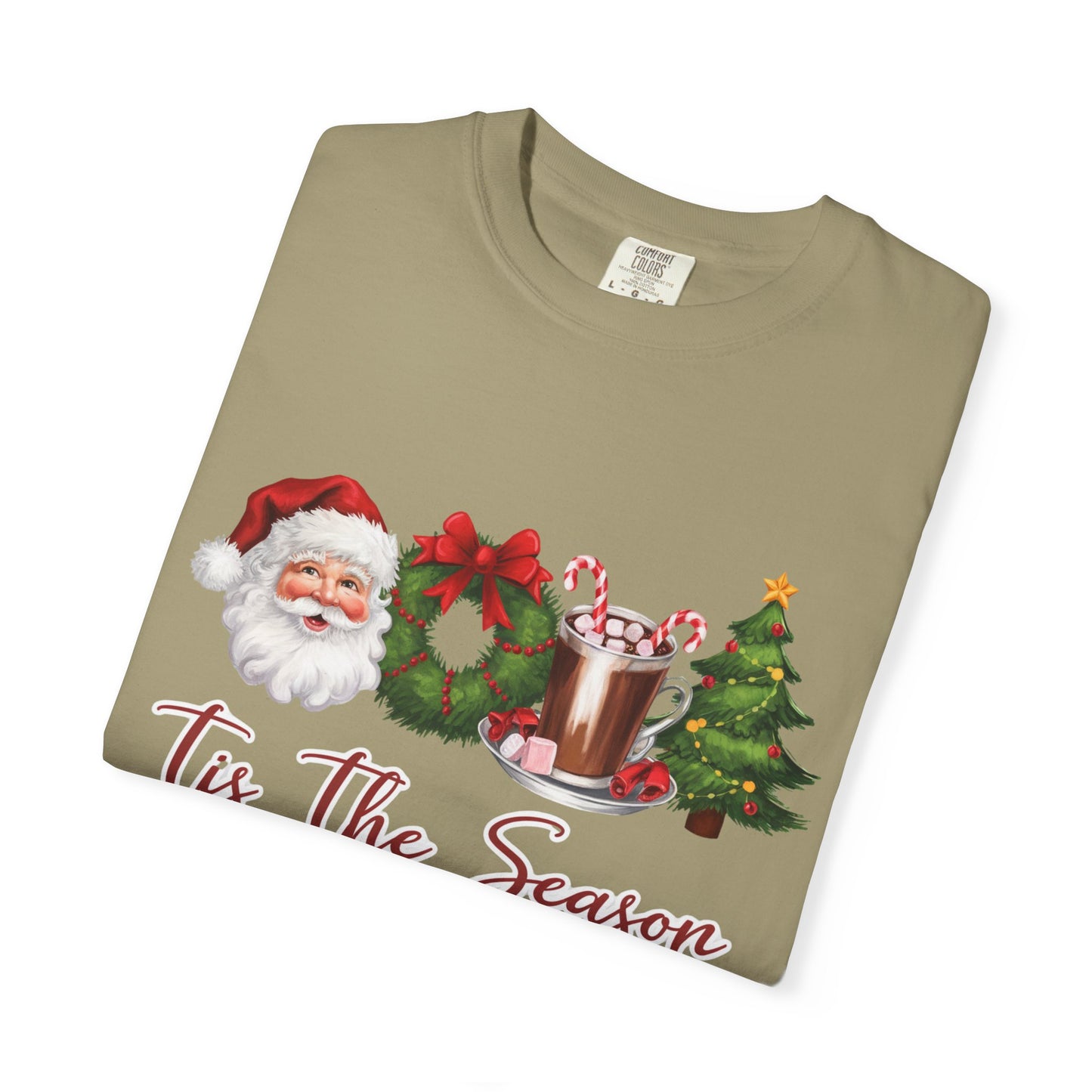 Comfort Colors® Retro Christmas, Tis the Season, Santa Claus Watercolor Christmas - PopCultureByDesign36