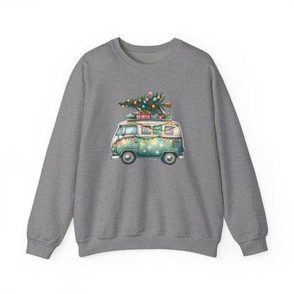 Jingle All The Way Sweatshirt, Christmas Family Sweater, Christmas Van Sweatshirt - PopCultureByDesign36