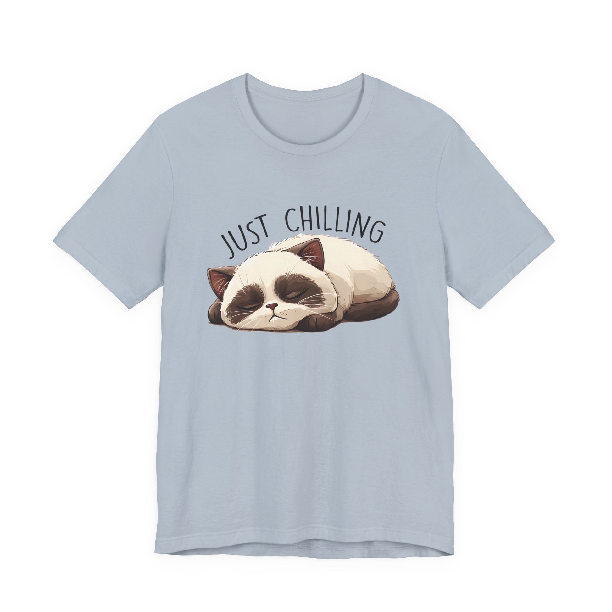 Just Chilling, Lazy Cat Shirt, Cute Cat Shirt, Cat Lover Gift, Funny Cat Shirt - PopCultureByDesign36