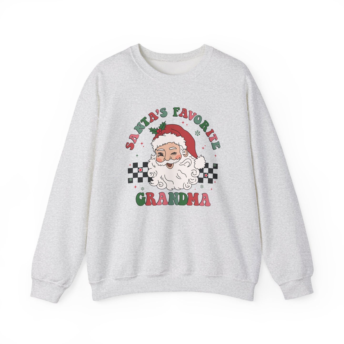 Santas Favorite Grandma, Retro Santa Sweater, Retro Santa Claus Sweatshirt - PopCultureByDesign36