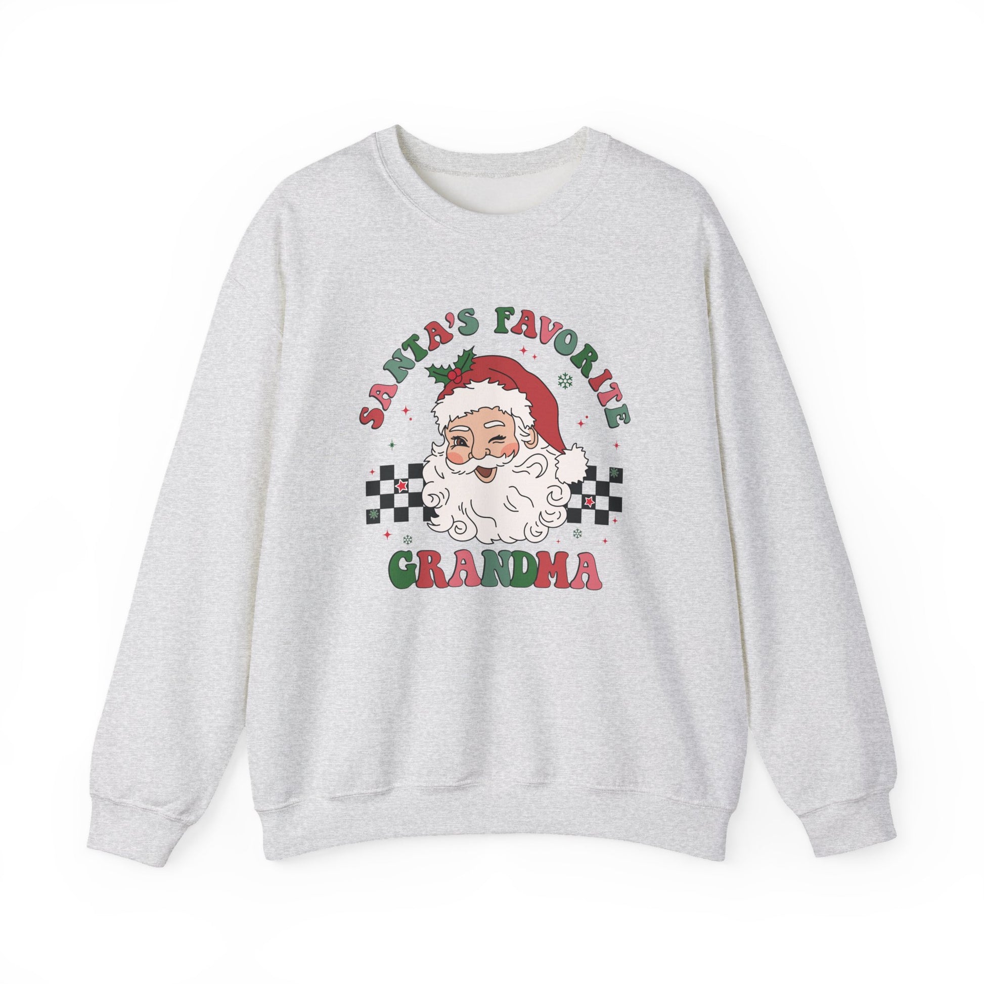 Santas Favorite Grandma, Retro Santa Sweater, Retro Santa Claus Sweatshirt - PopCultureByDesign36