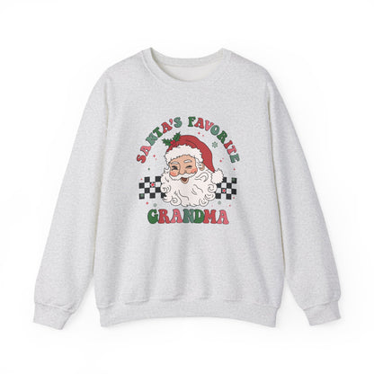 Santas Favorite Grandma, Retro Santa Sweater, Retro Santa Claus Sweatshirt - PopCultureByDesign36