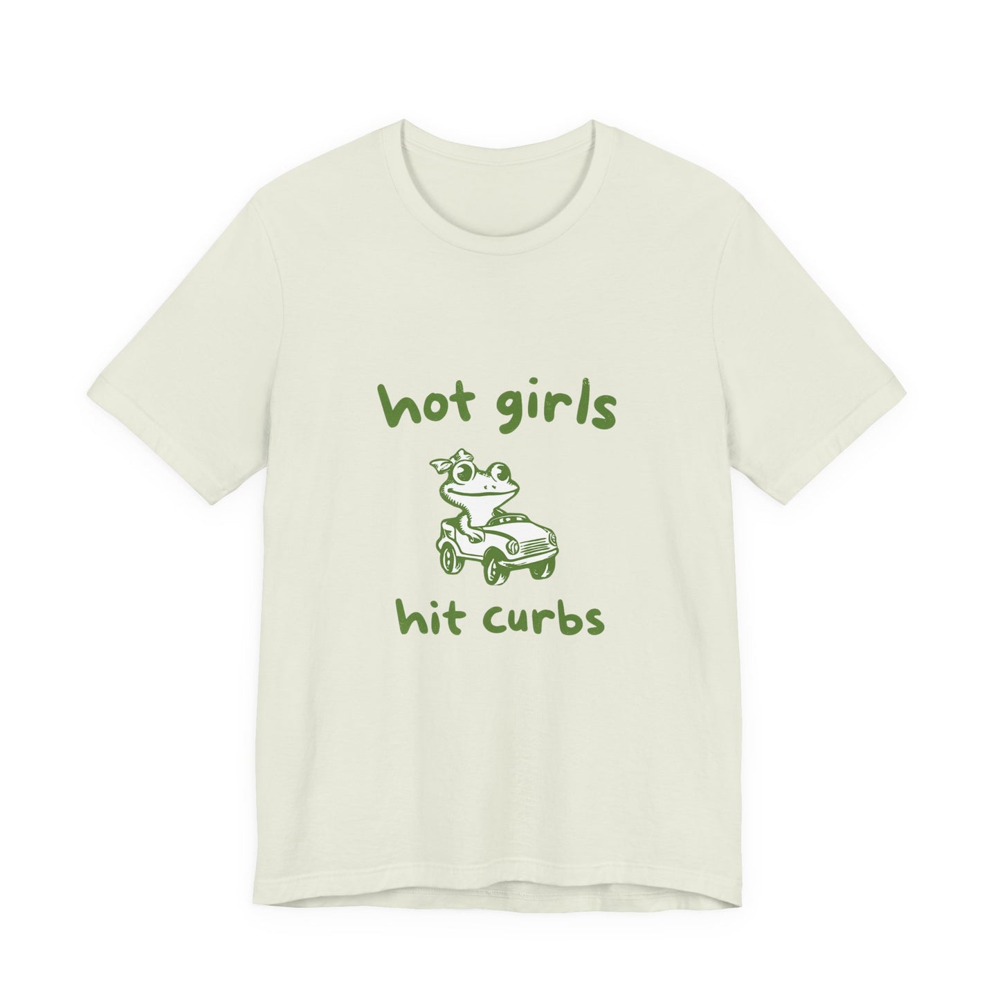 Hot Girls Hit Curbs Shirt, Funny Meme Graphic Tee, Y2K Vintage Humor - PopCultureByDesign36