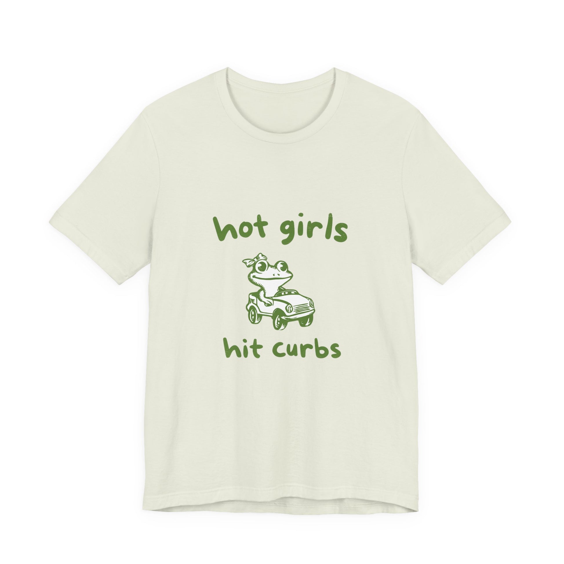 Hot Girls Hit Curbs Shirt, Funny Meme Graphic Tee, Y2K Vintage Humor - PopCultureByDesign36