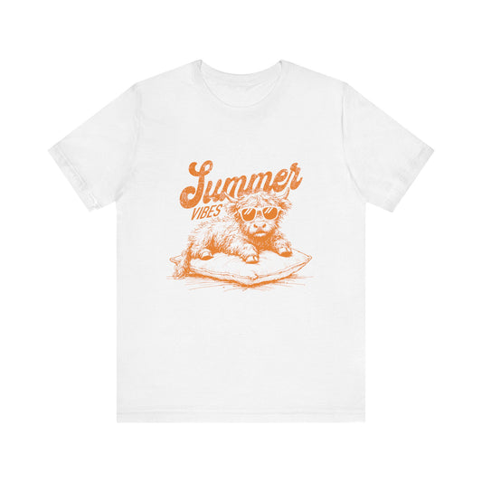 Summer Vibes Highland Cow Shirt, Western Shirt, Cow Shirt - PopCultureByDesign36