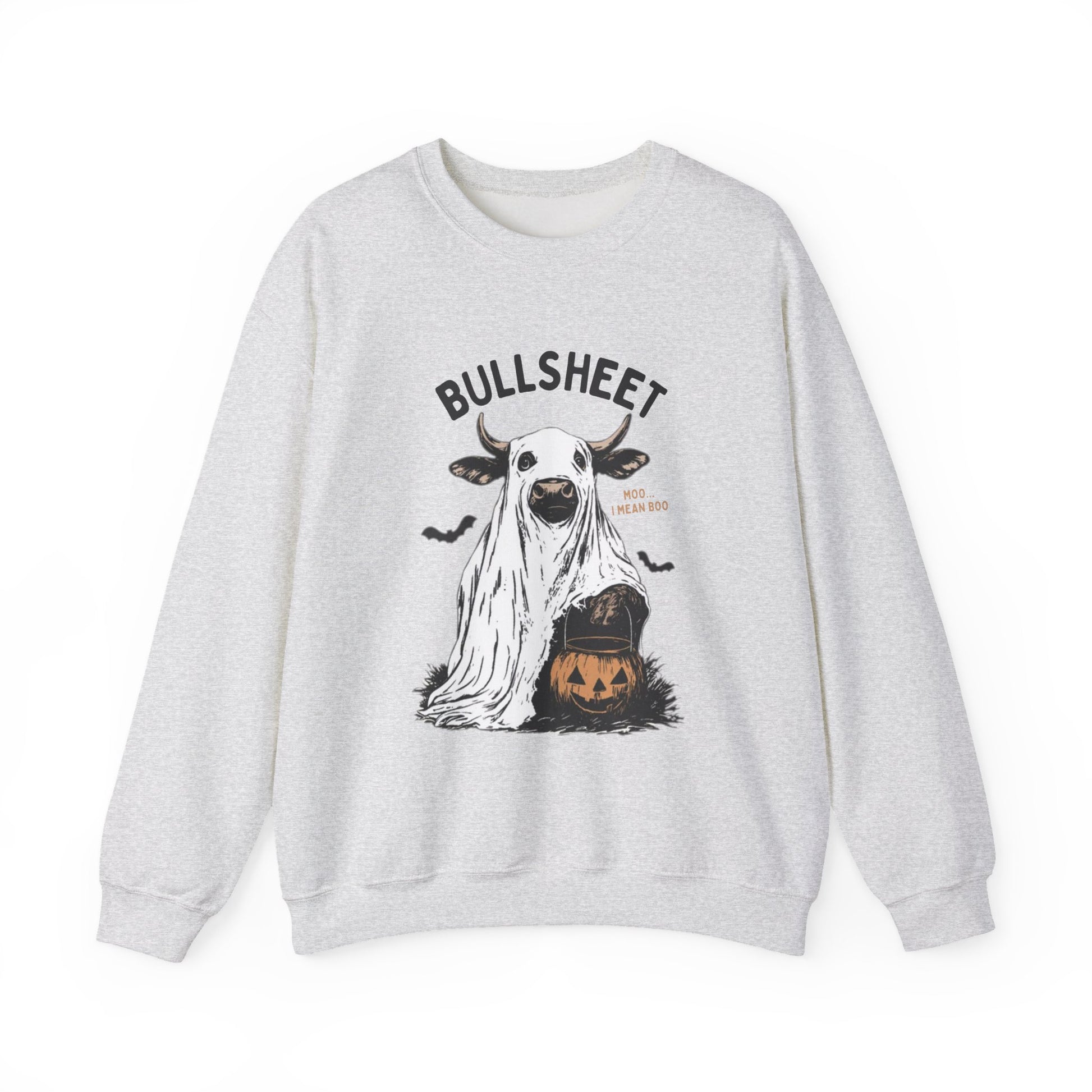 Bull Sheet Sweatshirt, Halloween Ghost Cow Sweatshirt, Trick or Treat Shirt - PopCultureByDesign36