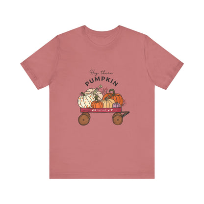 Hey There Pumpkin Unisex Tee, Autumn Halloween Pumpkin T-Shirt - PopCultureByDesign36
