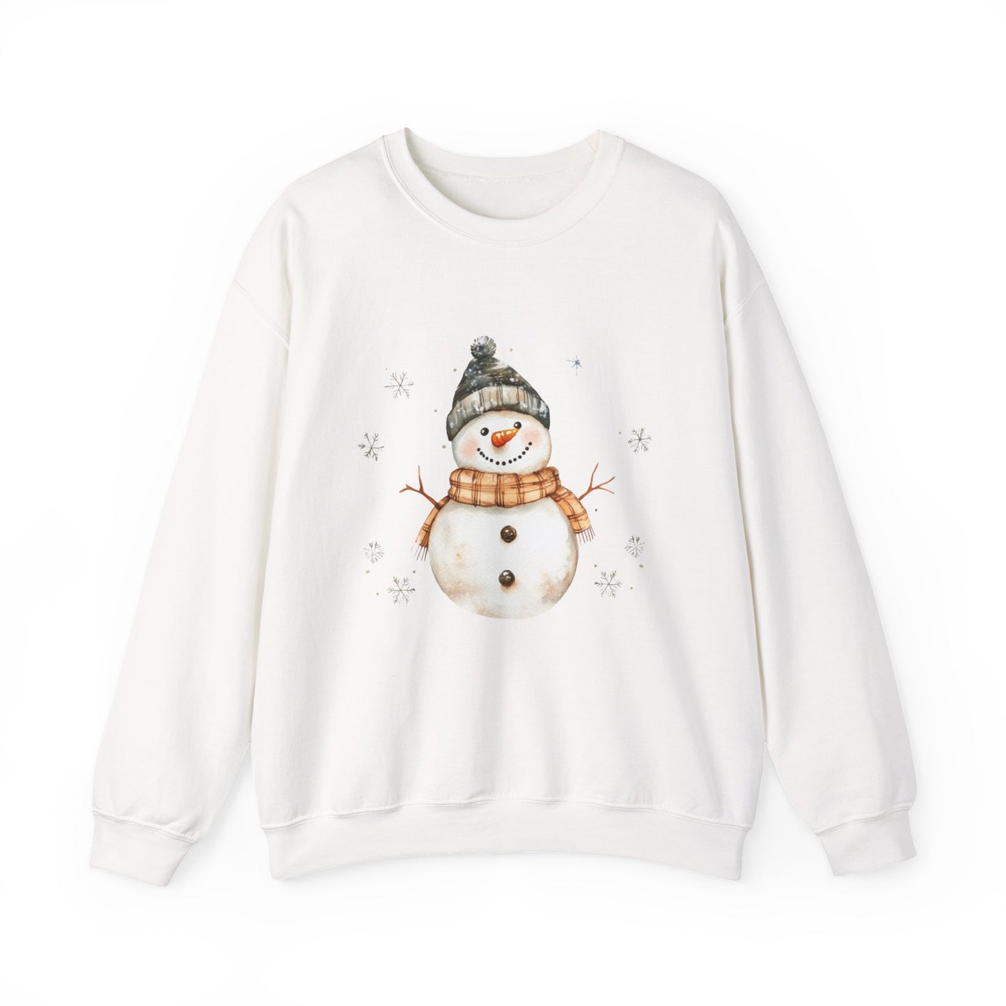 Snowman Crewneck Sweatshirt, Winter Holiday Jumper, Christmas Snowman Sweater, Festive Winter Apparel, Cute Winter Pullover