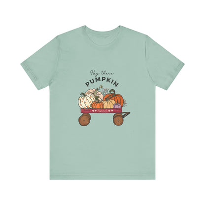 Hey There Pumpkin Unisex Tee, Autumn Halloween Pumpkin T-Shirt - PopCultureByDesign36