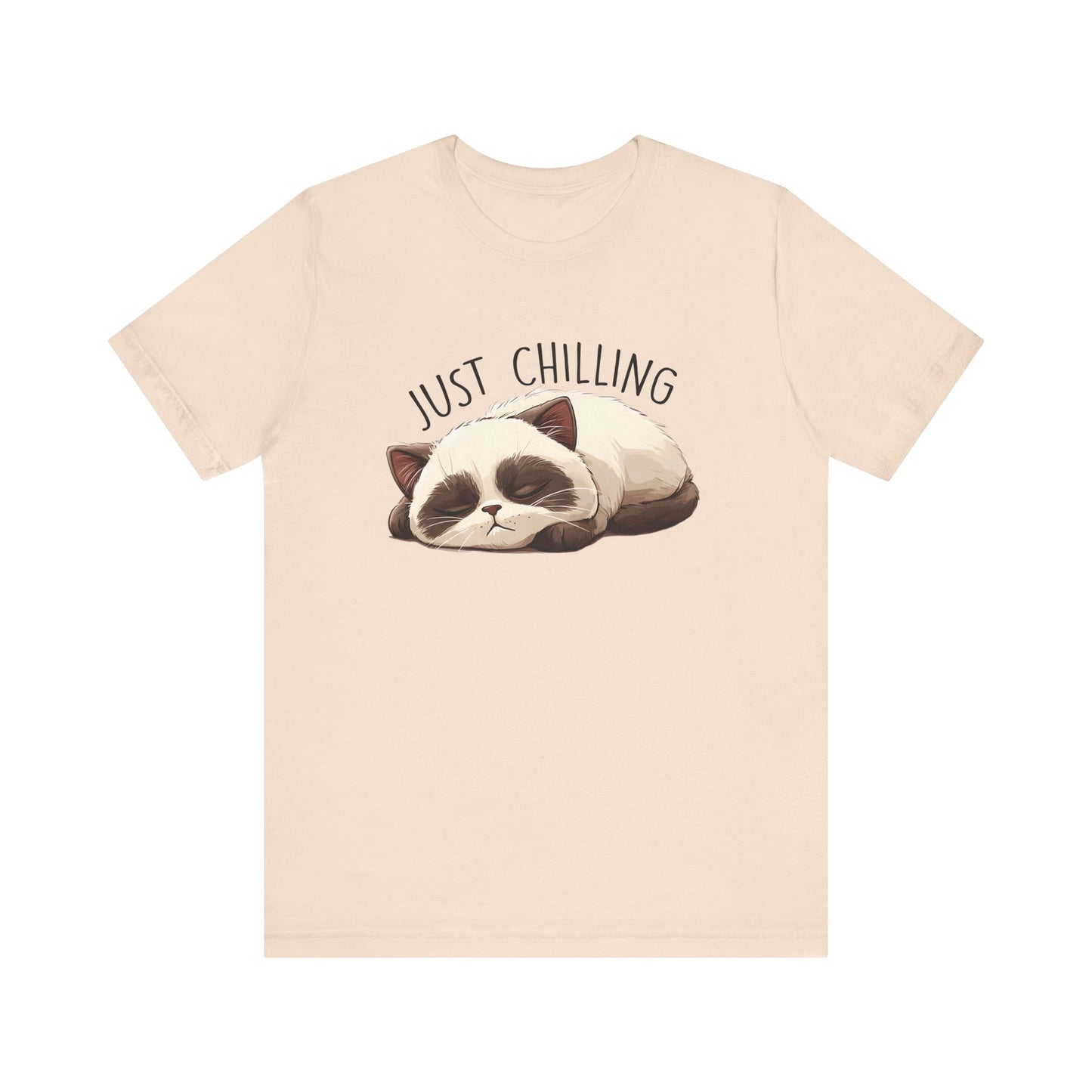 Just Chilling, Lazy Cat Shirt, Cute Cat Shirt, Cat Lover Gift, Funny Cat Shirt - PopCultureByDesign36