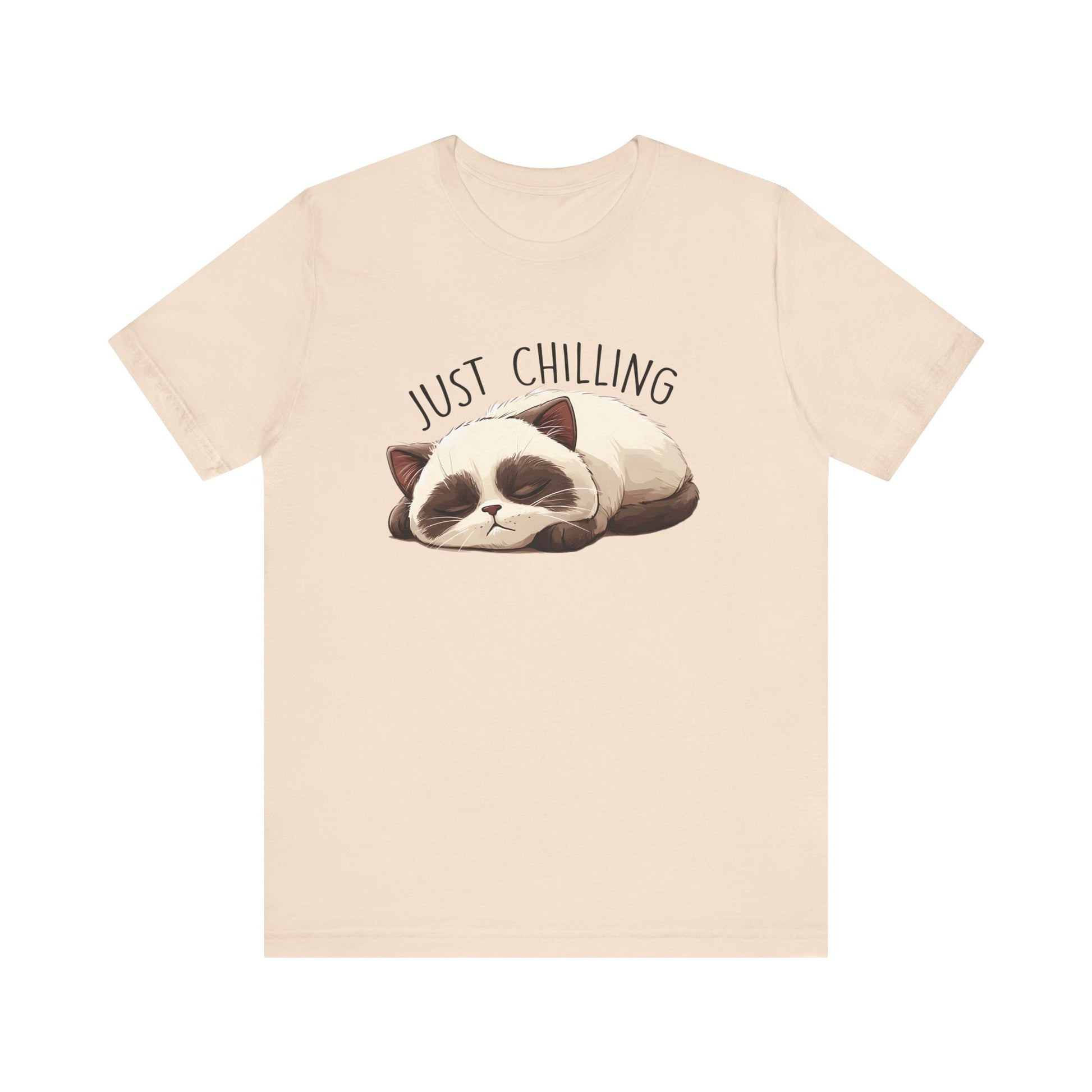 Just Chilling, Lazy Cat Shirt, Cute Cat Shirt, Cat Lover Gift, Funny Cat Shirt - PopCultureByDesign36